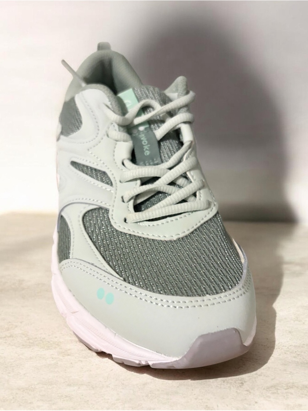 Ryka Women's Grey and White Mesh Sneaker
